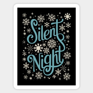 Silent Night - Cute Christmas Snowflakes Magnet